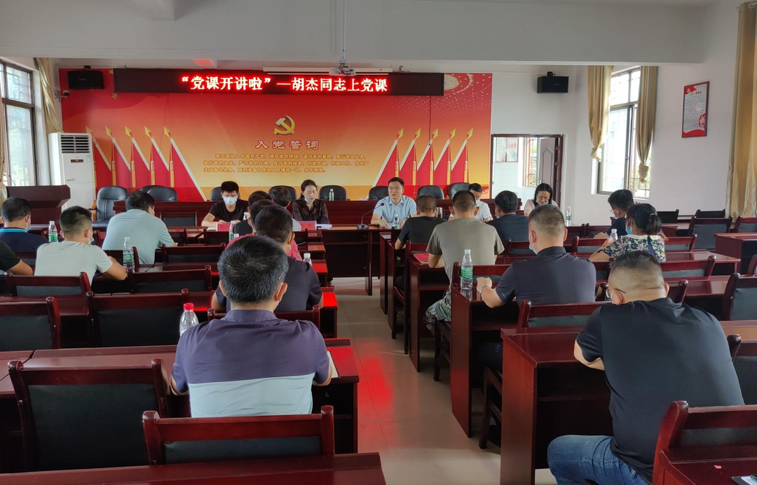 胡杰在新建镇上党课时强调:  从党的光辉历程中传承精神力量 将党史学习教育成果转化为工作落实的实在成效