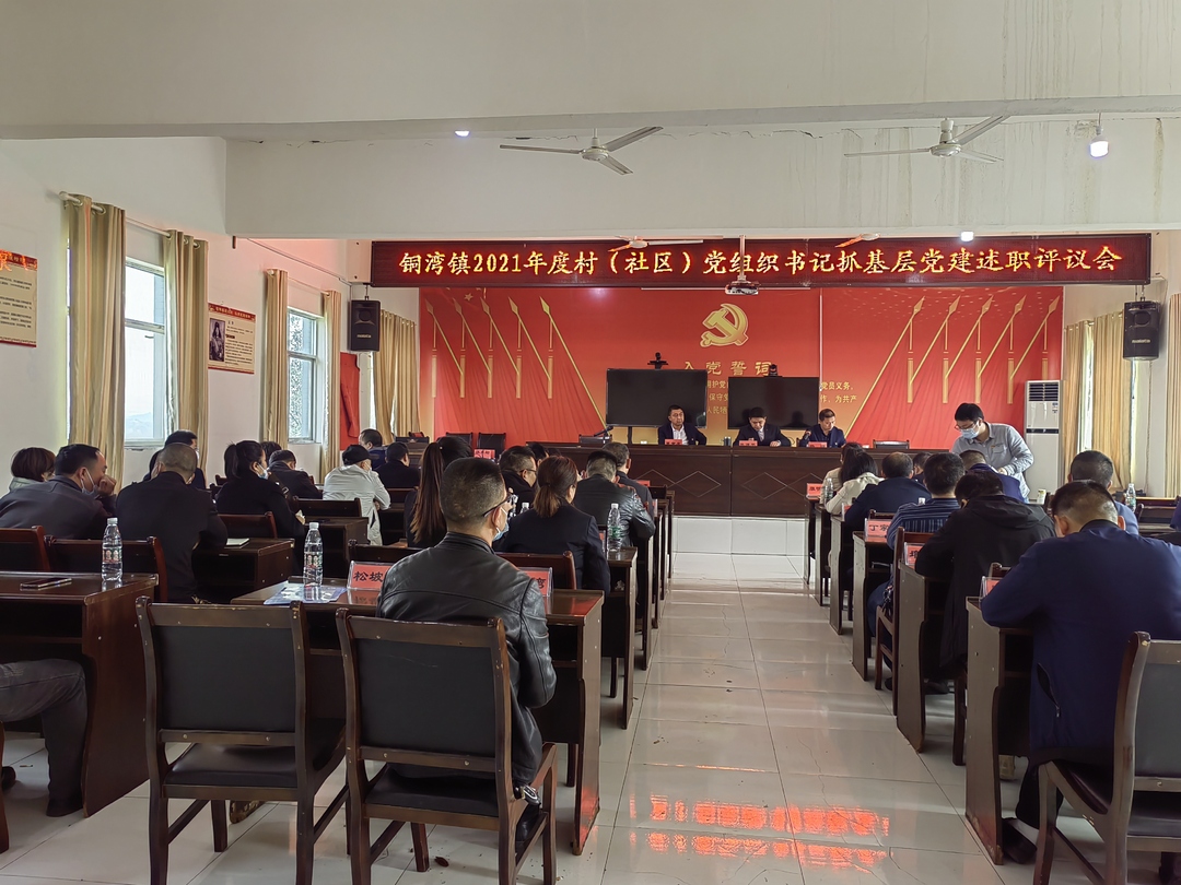 铜湾镇召开2021年度村（社区）党组织书记抓基层党建工作述职评议大会