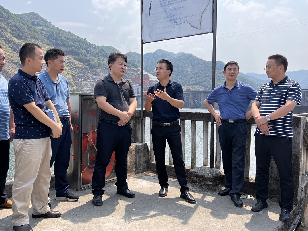 省水利厅调研组到中方县铜湾集镇调研防洪堤工作