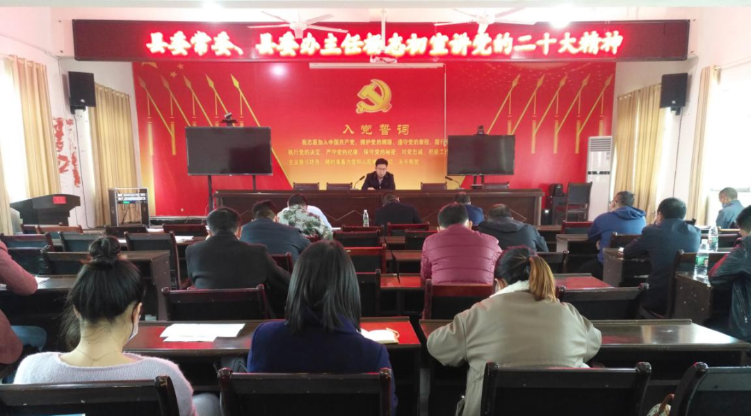 杨志初到铜湾镇宣讲党的二十大精神