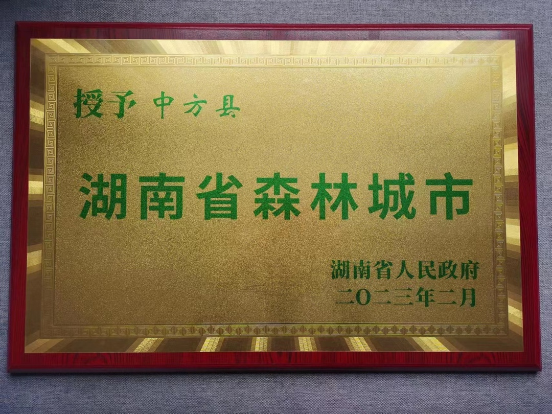 喜讯！中方县获评“湖南省森林城市”