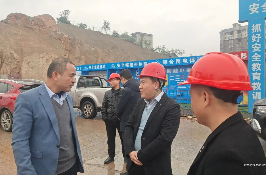 怀化市重点建设项目事务中心调研恒雅学校项目建设工作