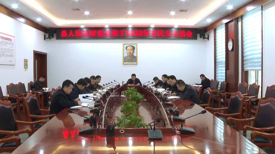 县人民政府党组召开2022年度民主生活会