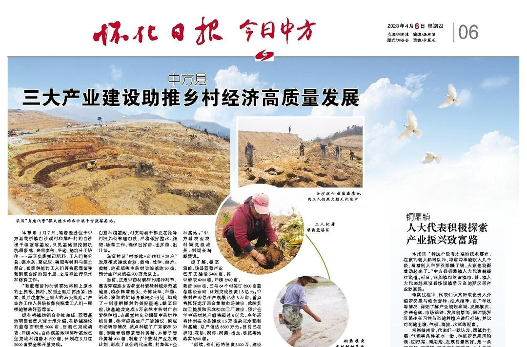 怀化日报专版|中方县三大产业建设助推乡村经济高质量发展