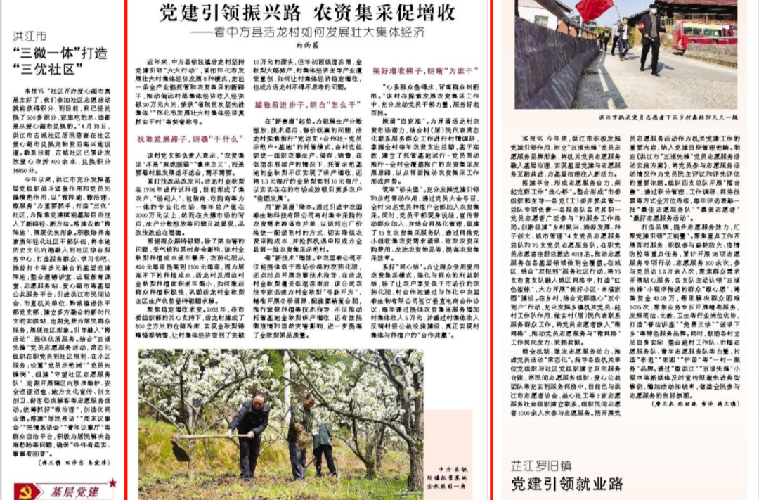 怀化日报|党建引领振兴路 农资集采促增收 ——看中方县活龙村如何发展壮大集体经济