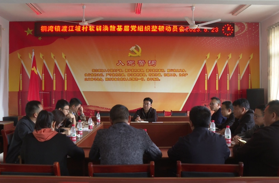 杨志初主持召开铜湾镇渡江坡村软弱涣散基层党组织整顿动员会