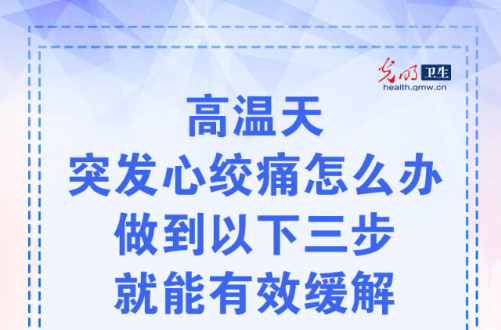 高温天突发心绞痛怎么办 做到以下三步就能有效缓解