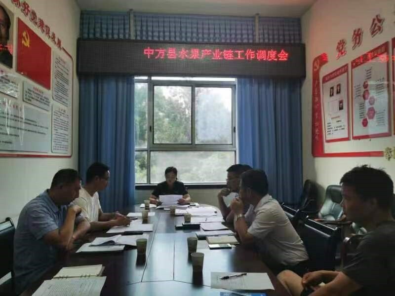 刘佳主持召开中方县水果产业链工作调度会