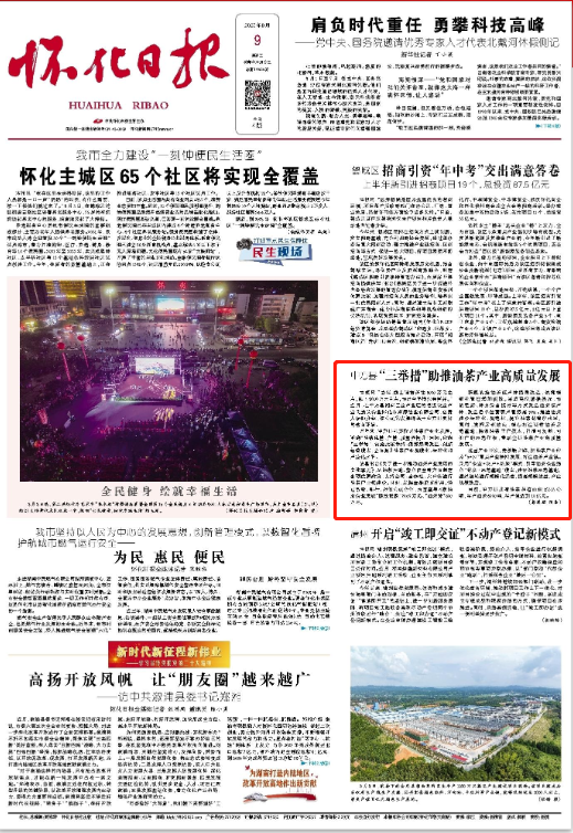 怀化日报头版|中方县 “三举措”助推油茶产业高质量发展