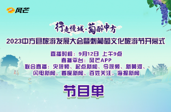 2023中方县旅游发展大会暨刺葡萄文化旅游节开幕式节目单来啦！