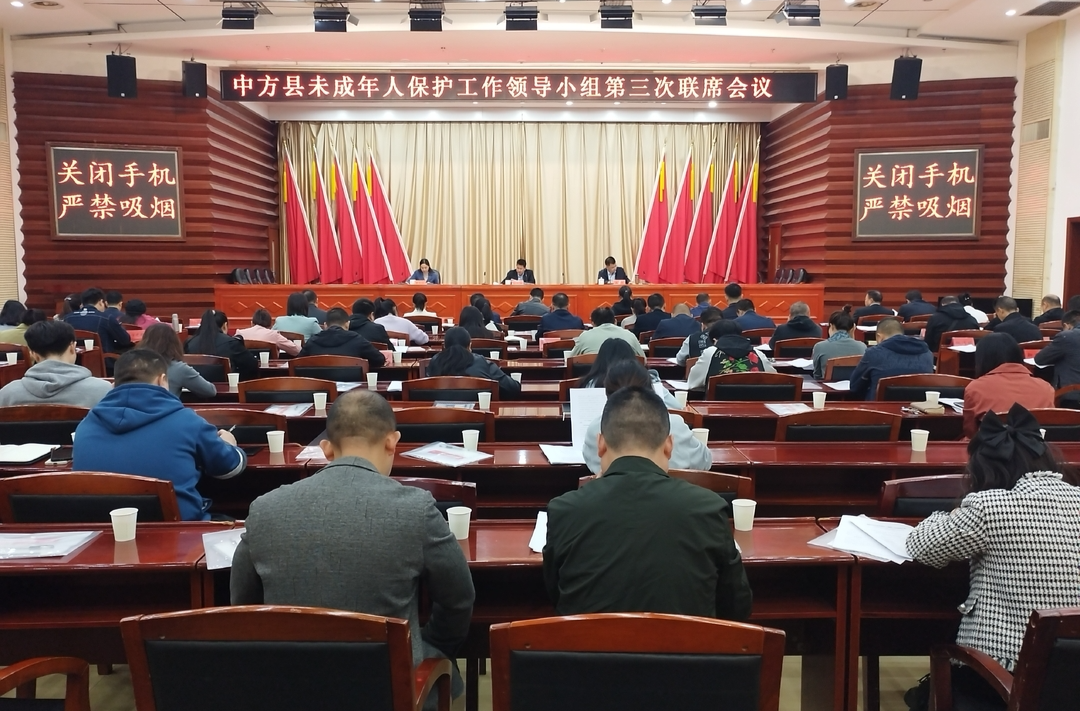 中方县未成年人保护工作领导小组第三次联席会议召开