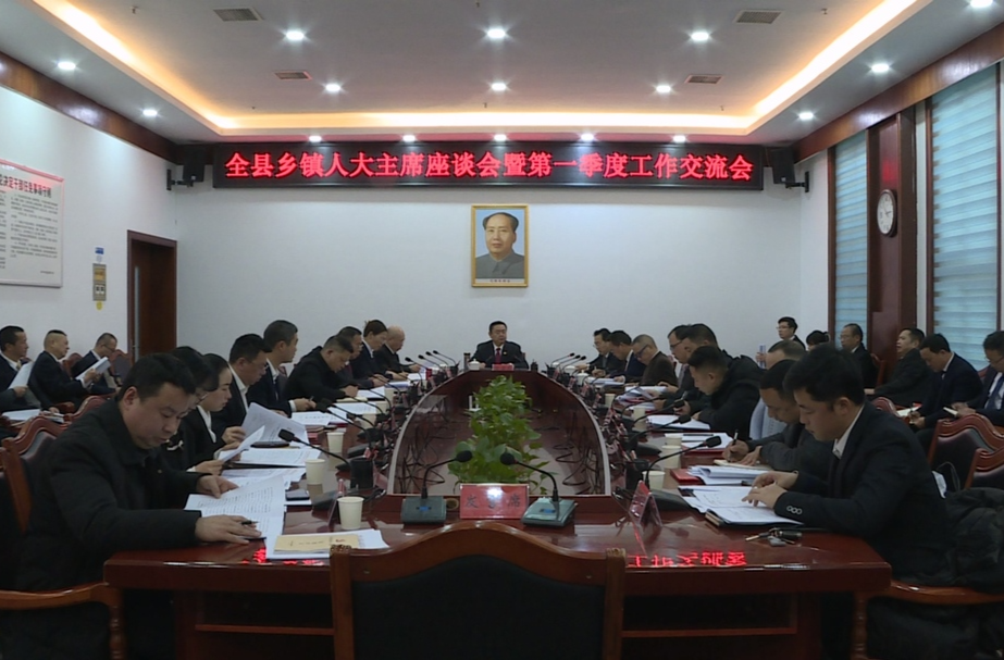 全县乡镇人大主席座谈会暨第一季度工作交流会召开