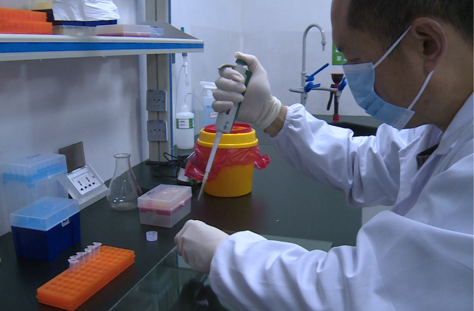 中方县畜牧水产事务中心兽医实验室帮助养殖户排查一起兽疫情况