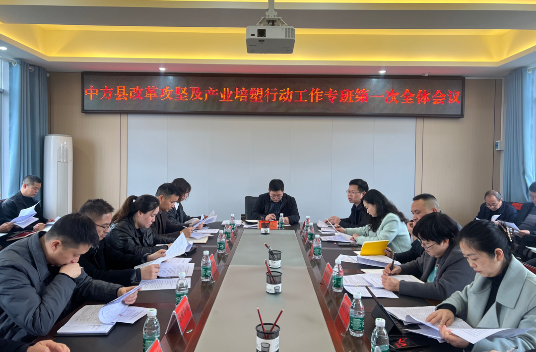 中方县召开改革攻坚及产业培塑行动工作专班第一次全体会议