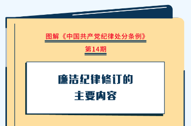 图解纪律处分条例丨廉洁纪律修订的主要内容