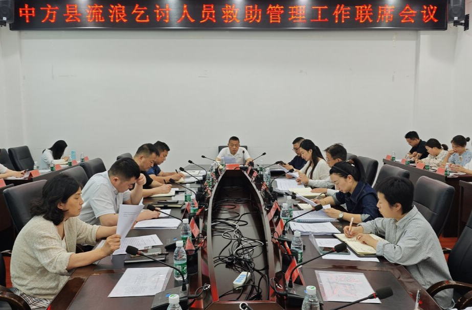 中方县流浪乞讨人员救助管理工作联席会议召开