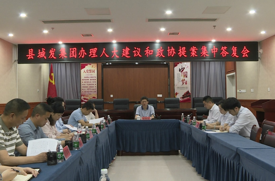 中方县城发集团办理人大建议和政协提案集中答复会召开