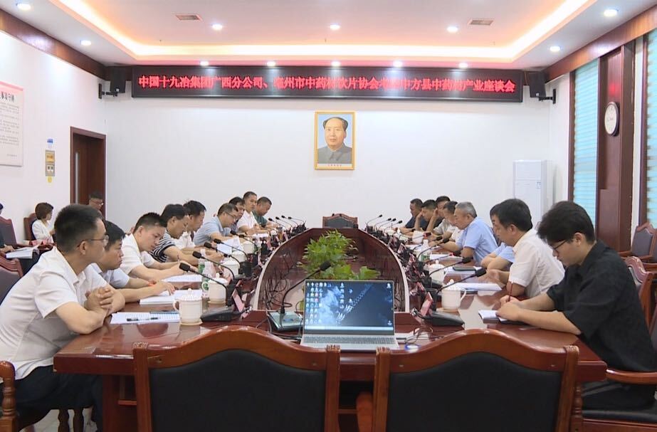 中国十九冶集团广西分公司、亳州市中药材饮片协会考察中方县中药材产业座谈会召开