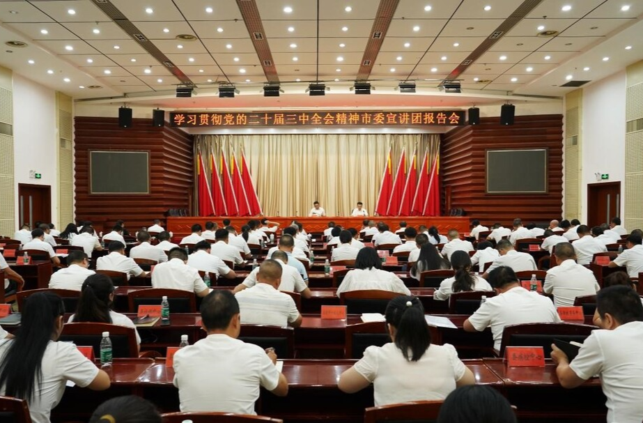 学习贯彻党的二十届三中全会精神市委宣讲团报告会在中方举行