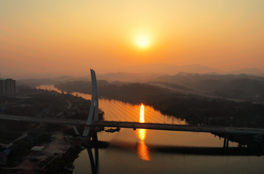 视频|中方县：落日余晖醉眼眸