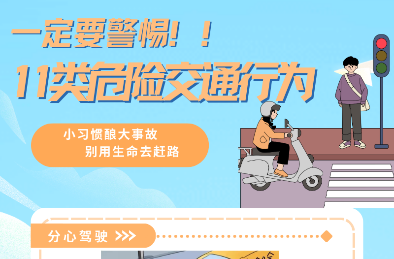 长图|11类危险交通行为一定要警惕！！