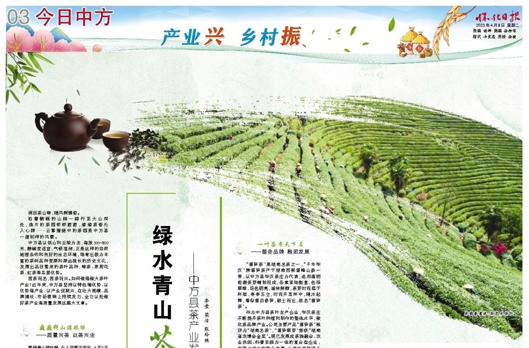 怀化日报专版|绿水青山茶飘香 ——中方县茶产业发展纪实
