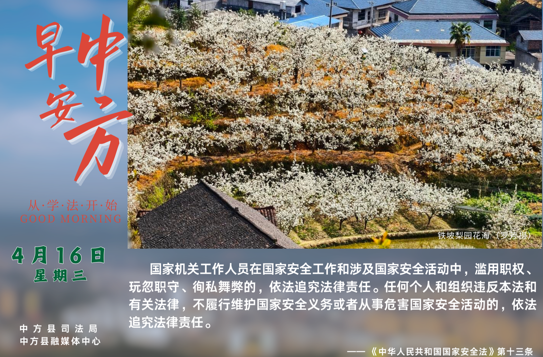 海报|早安中方·从学法开始（三月十九）
