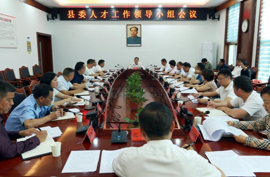 胡杰主持召开县委人才工作领导小组会议