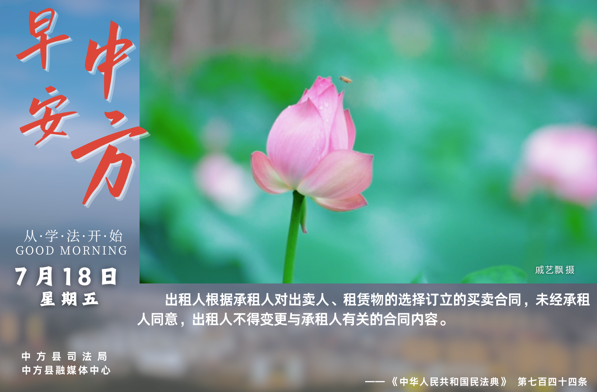 海报|早安中方·从学法开始（六月二十四）