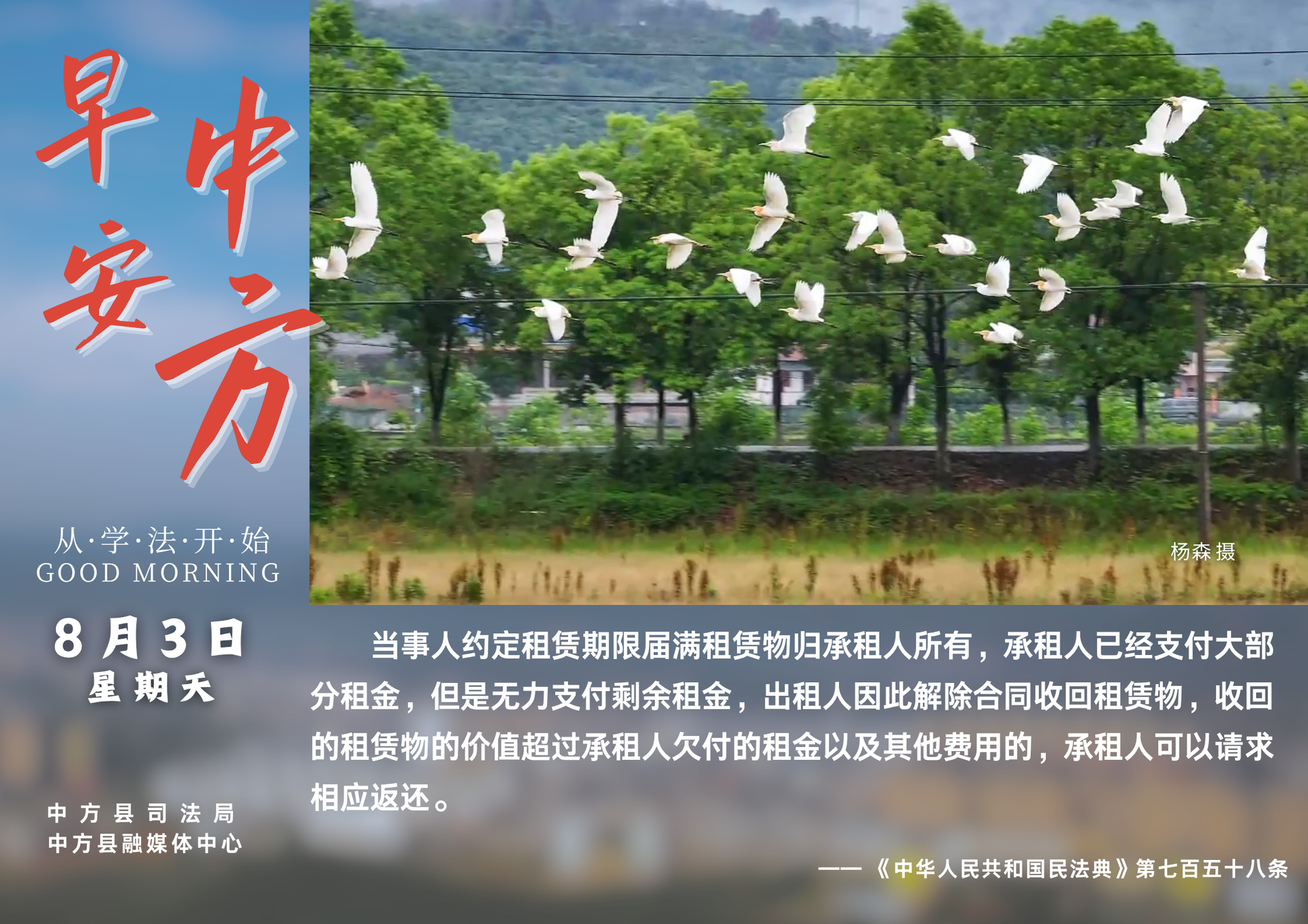 海报|早安中方·从学法开始（闰六月初十）