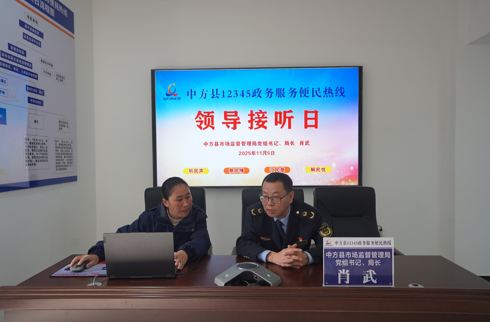 中方县市场监督管理局：开展12345热线“领导接听日”活动 高效解民忧
