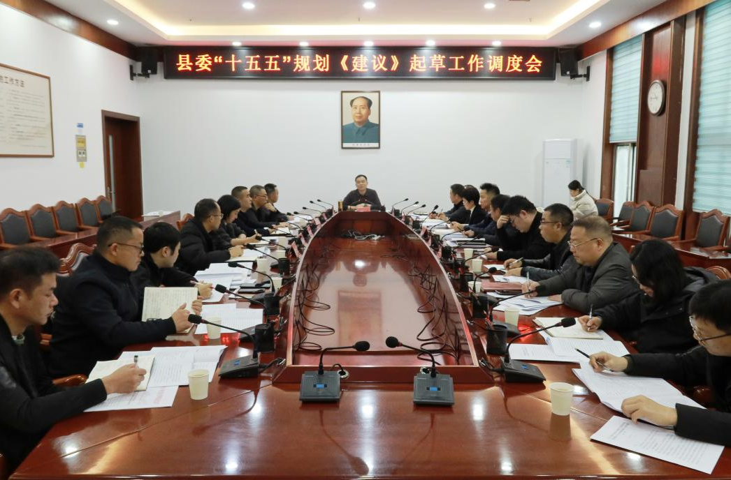 胡杰主持召开县委“十五五”规划《建议》起草工作调度会