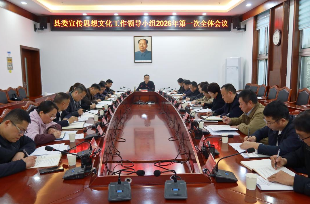胡杰主持召开县委宣传思想文化工作领导小组会议