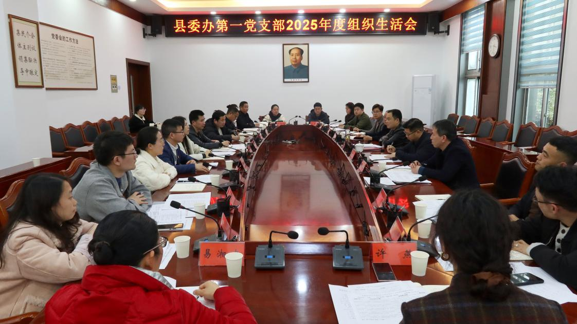 胡杰参加县委办第一党支部2025年度组织生活会