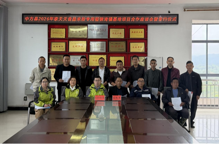 构建全产业链 中方县千亩米粉专用稻基地项目落地签约