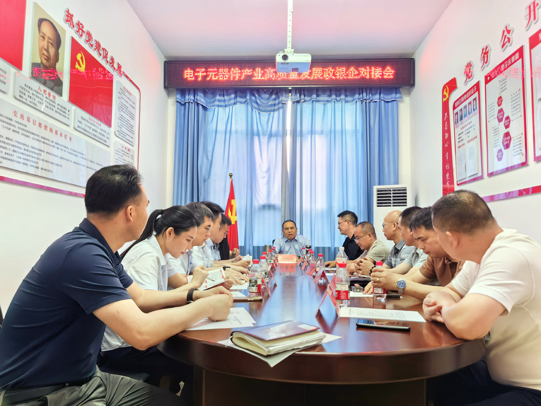 中方县召开电子元器件产业高质量发展政银企对接会