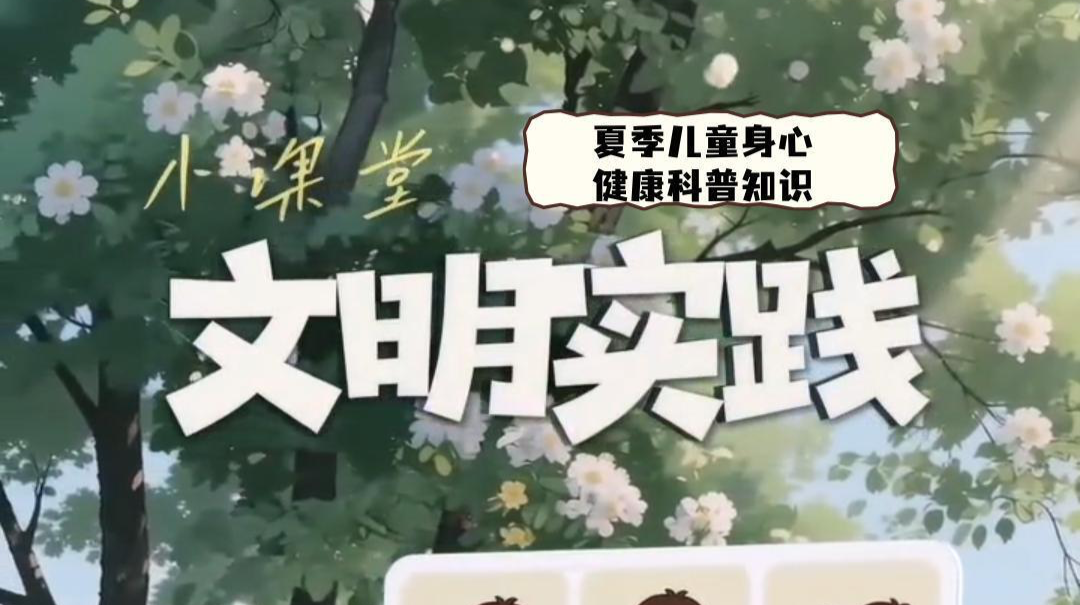 视频|文明实践小课堂（五）：夏季儿童身心健康科普知识