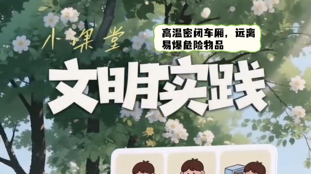 文明实践小课堂（七）：高温密闭车厢，远离易爆危险物品