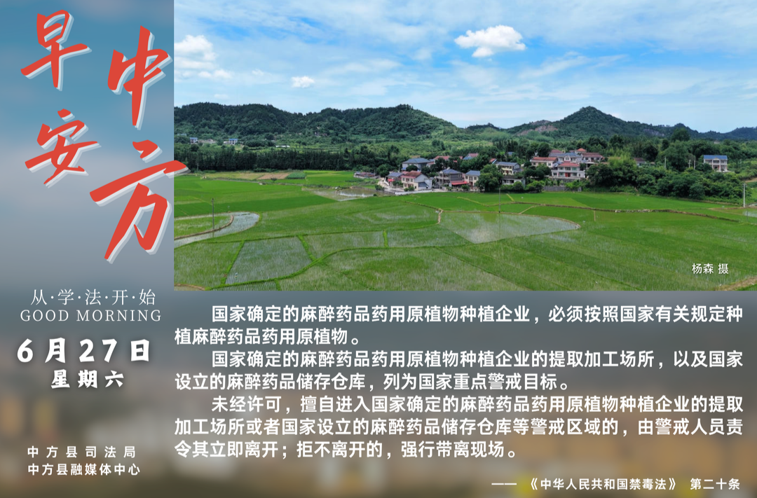 海报|早安中方·从学法开始（五月十三）