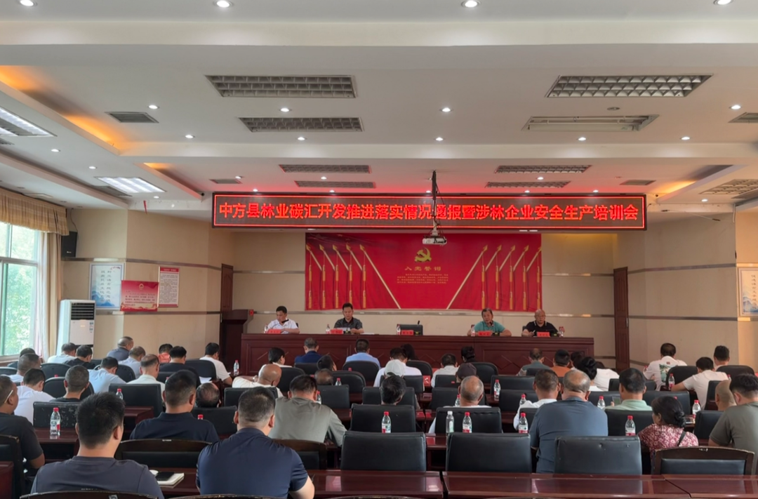 中方县林业碳汇开发推进落实情况通报暨涉林企业安全生产培训会召开