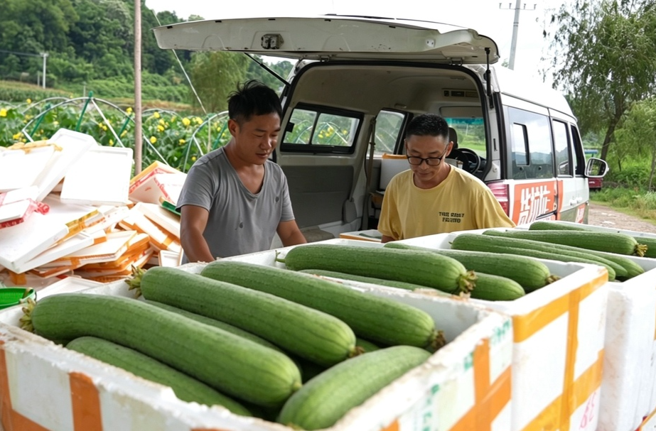 希望的田野|藤蔓挂硕果 丝瓜迎丰收！中方县特色种植产业铺就乡村振兴富民路