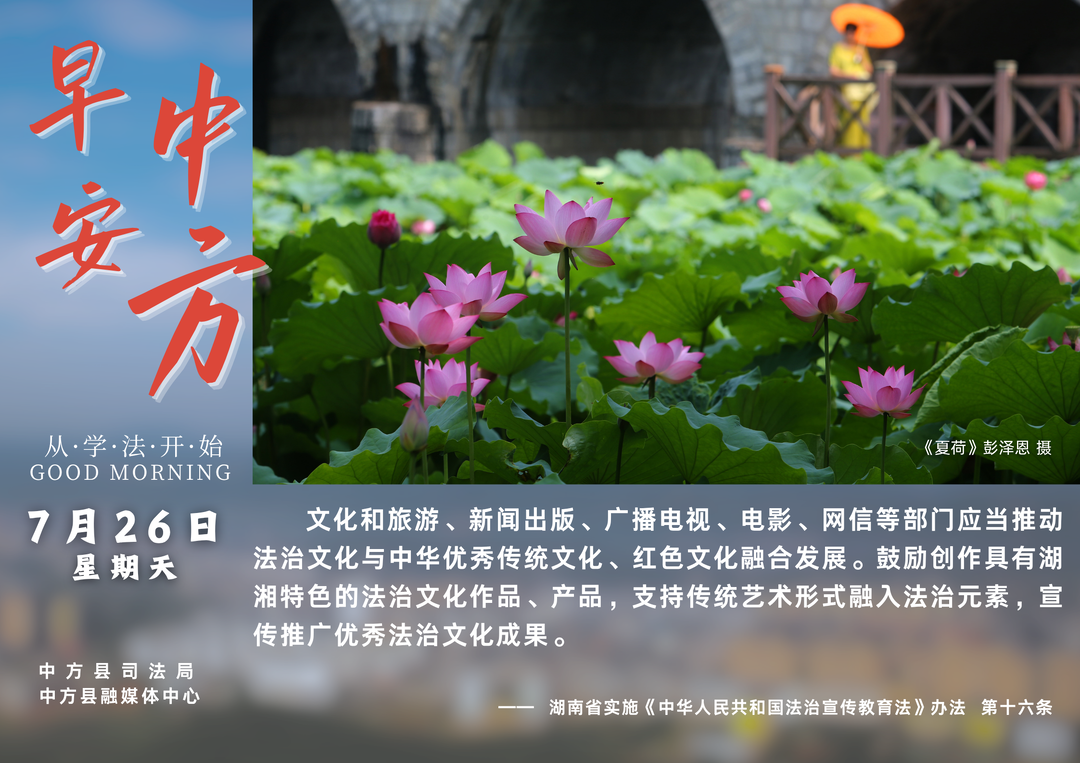 海报|早安中方·从学法开始（六月十三）