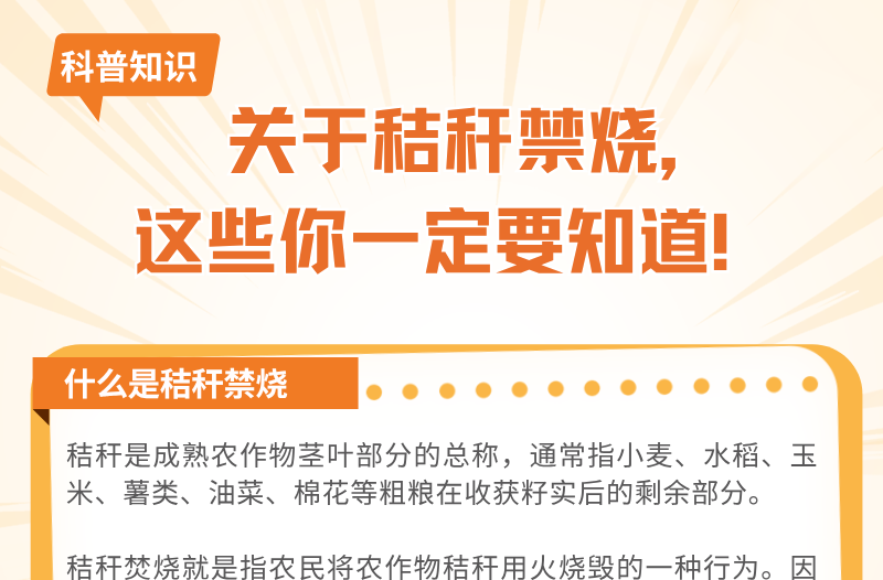 长图|关于秸秆禁烧，这些你一定要知道！