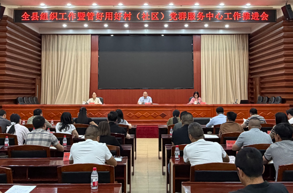 全县组织工作暨管好用好村（社区）党群服务中心工作推进会召开