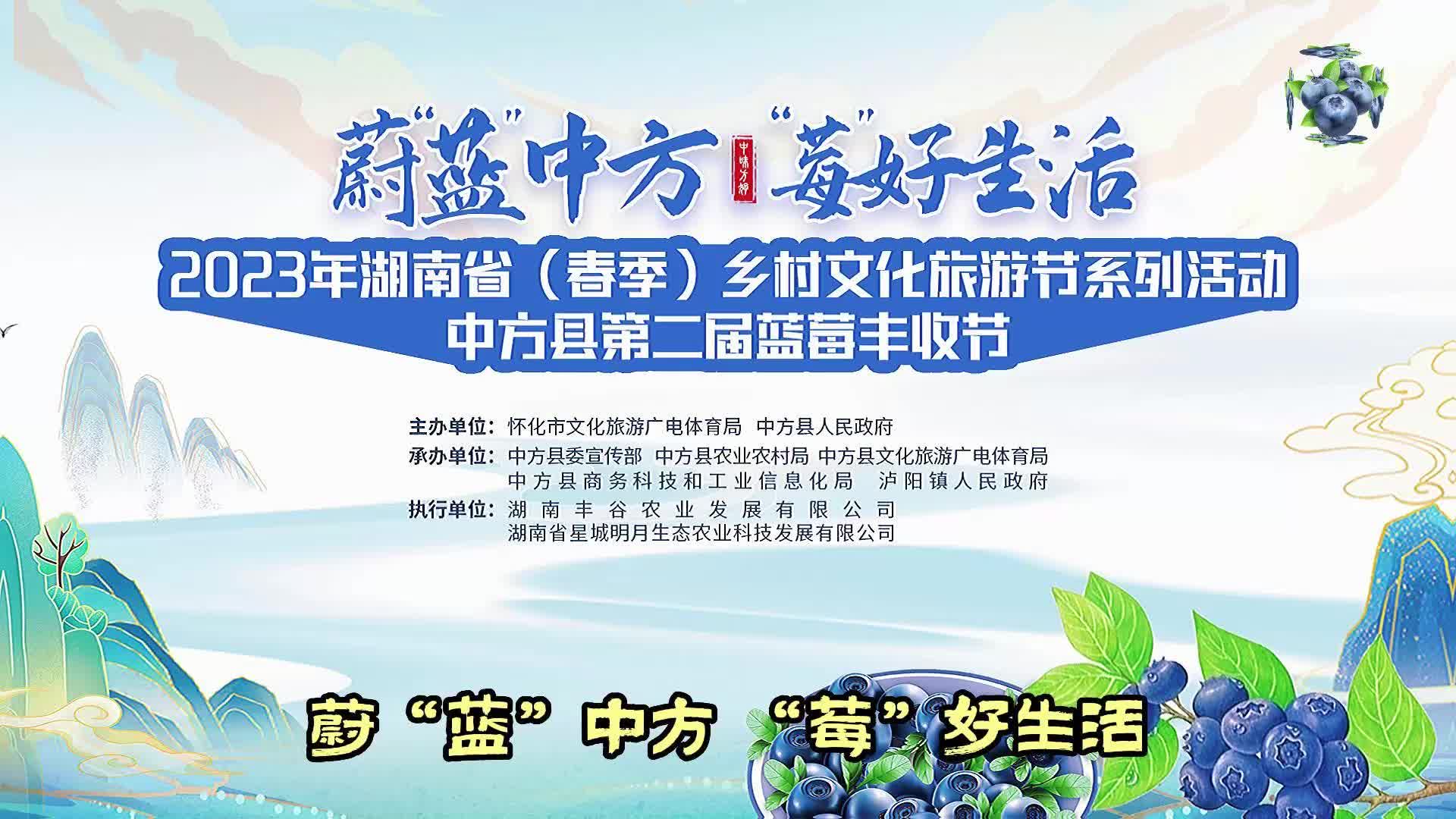 视频|你好！中方蓝莓熟啦~5月25日，中方县第二届蓝莓丰收节在中方县泸阳镇丰谷蓝莓示范园举行，邀你一起赏蔚”蓝“中方，品”莓“好生活！