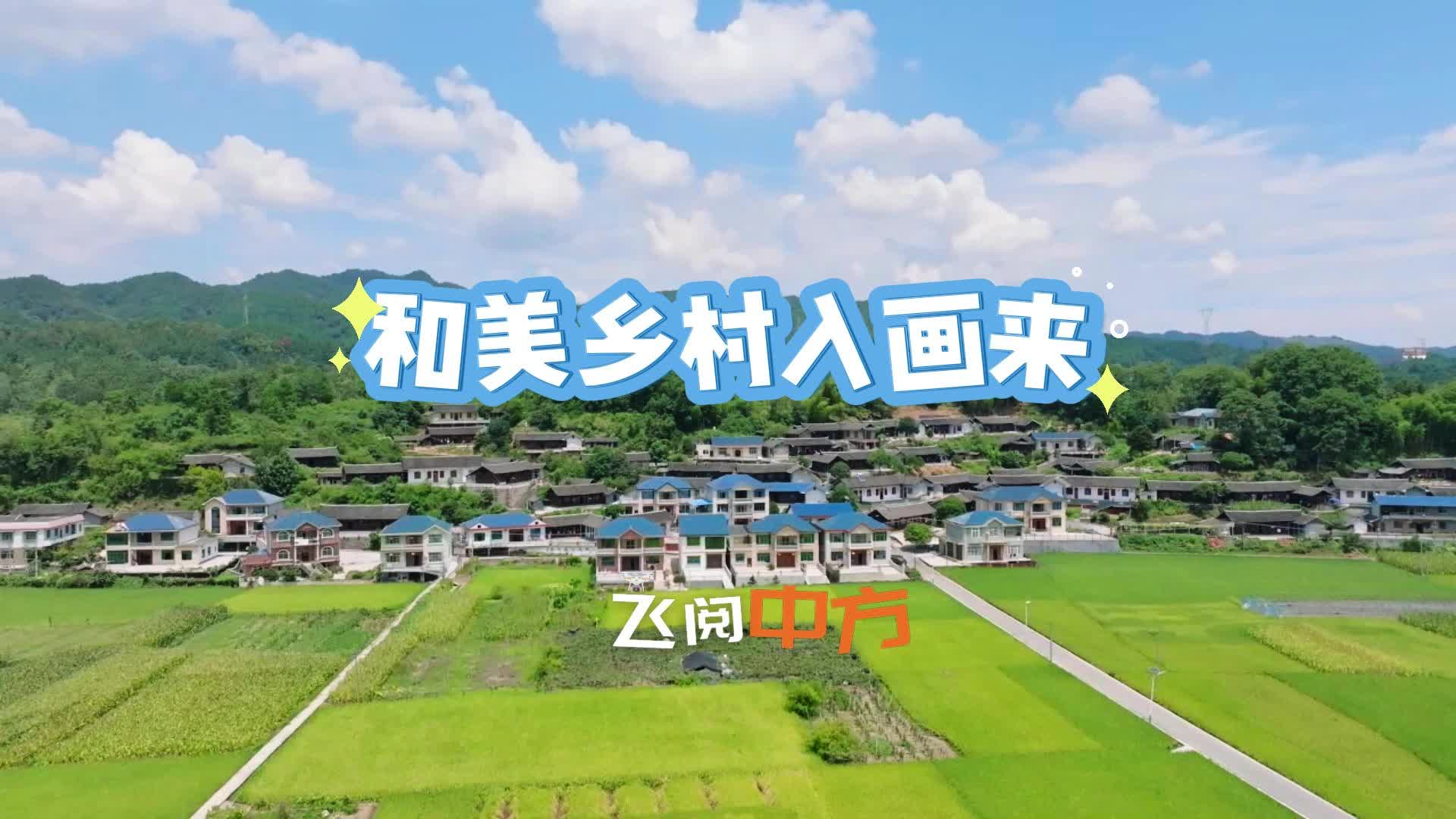 视频|飞阅中方·中方县桐坪村：和美乡村入画来