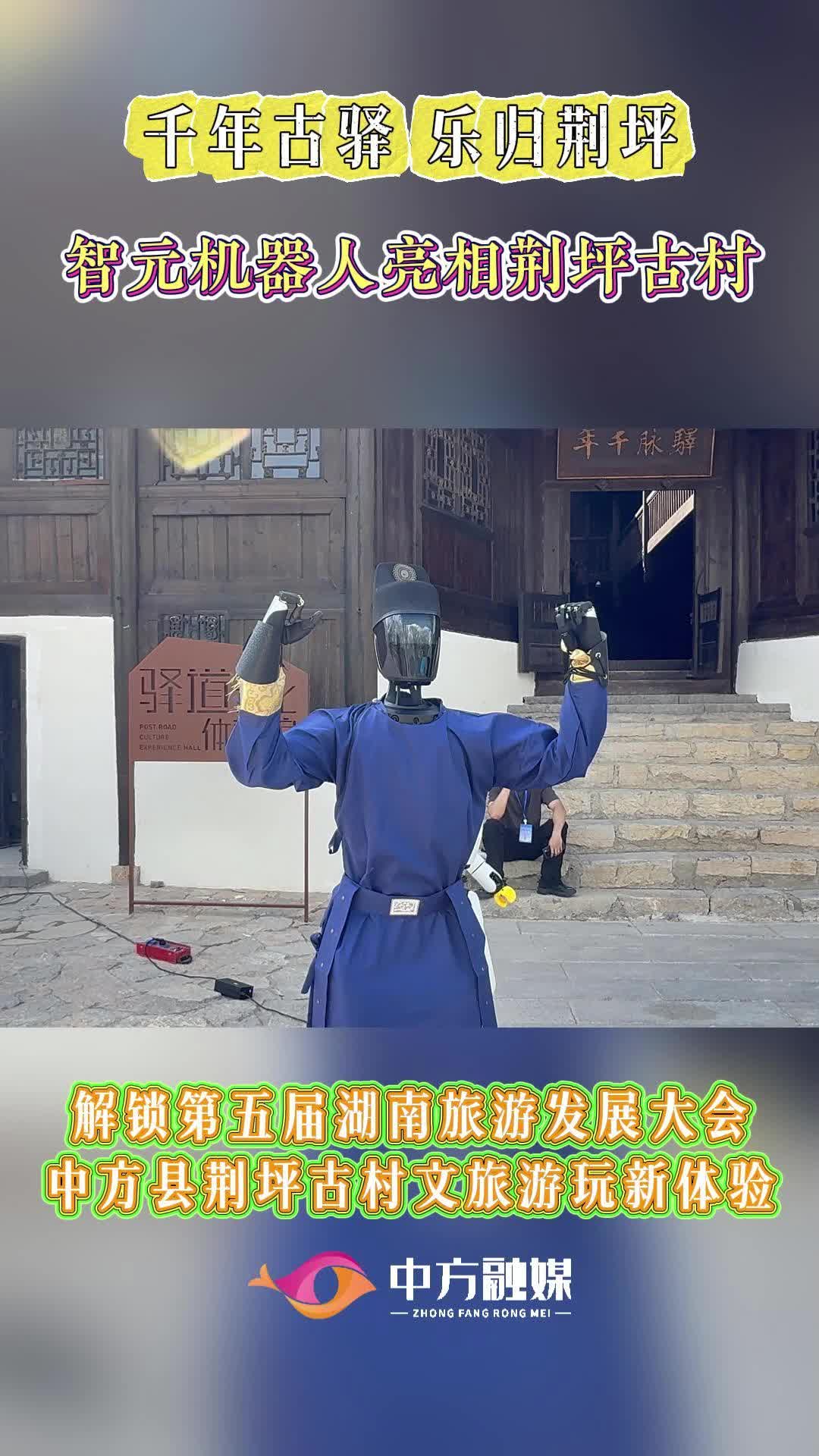 视频|智元机器人亮相荆坪古村！