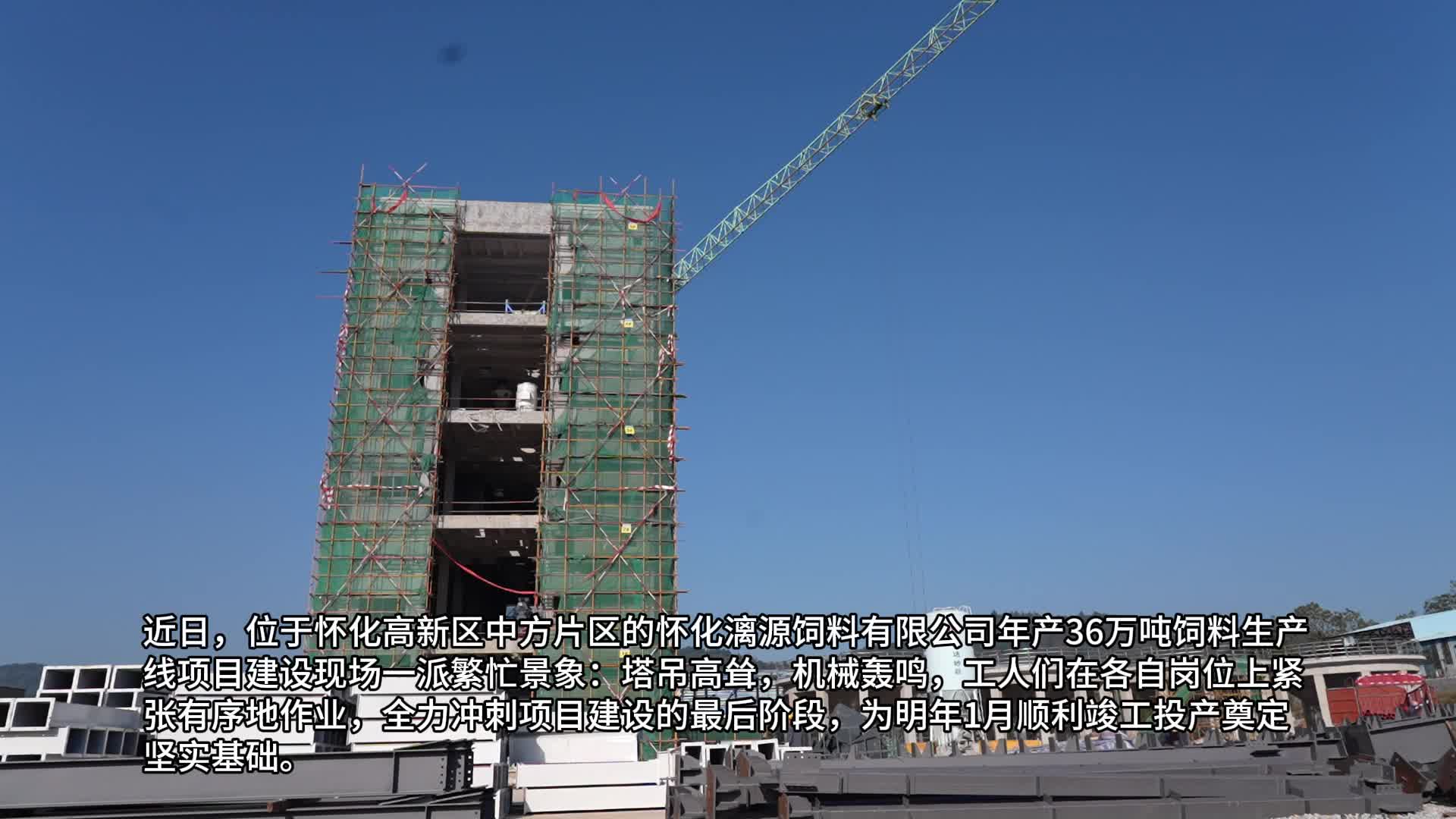 视频|怀化高新区中方片区：饲料生产线项目建设跑出“加速度”