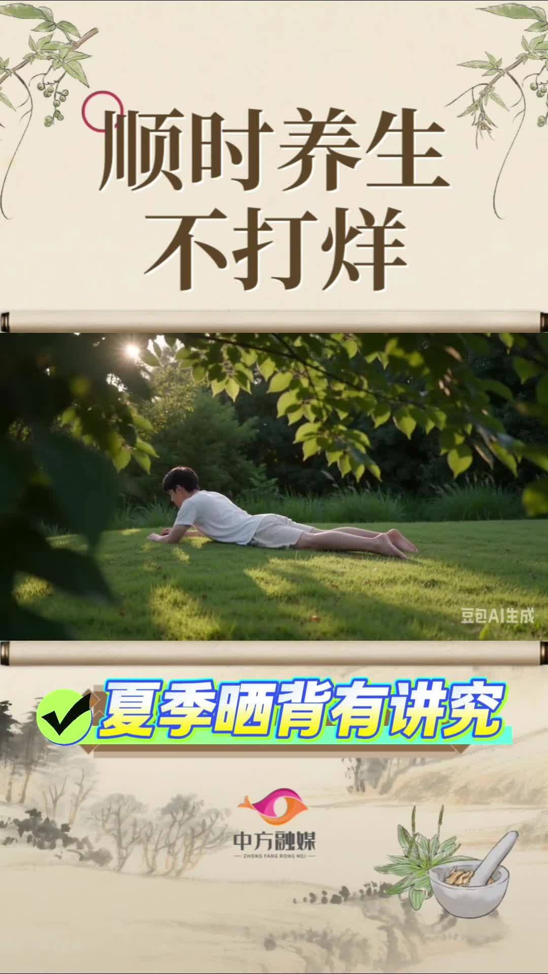 视频|顺时养生不打烊·夏季晒背有讲究