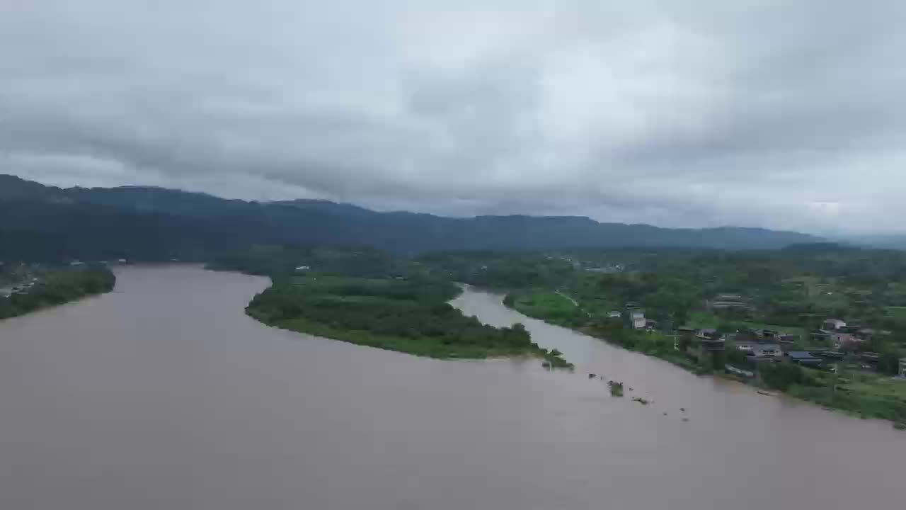 视频|沅水猛涨 中方县铜湾镇大片农田被淹